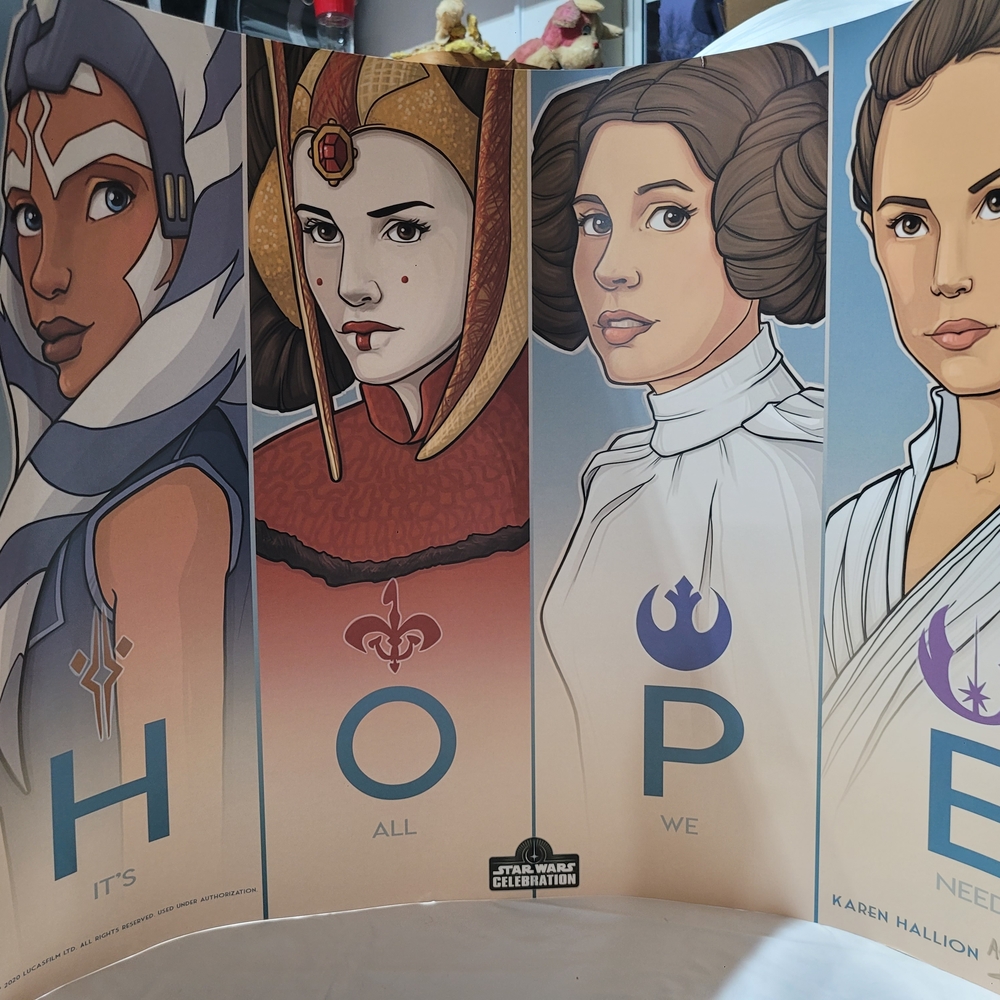 Karen Hallion 2023 Star Wars Celebration Poster with Iconic Characters